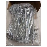 Moxweyeni 100 Pcs Heavy Duty Slatwall Panel Hooks Hanging Metal Slat Wall Hanging Hooks Silver Slat Wall Hanger Commercial Grade Slatwall Pegs Accessories for Shop Retail Display(10 Inch) - Retail: $3