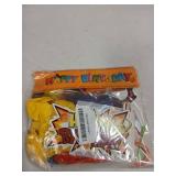 Birthday Party Supplies Set ,Includes Happy Banner - Cake&Cupcake Toppers - 24 Latex Balloons for Kids Theme Birthday Party Decoration - Retail: $22