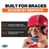Shock Doctor Mouth Guard for Braces, Upper Teeth Protection, Instant Fit, Adult & Youth Sizes,Blue - Retail: $15