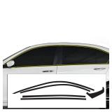 BOGAR TECH DESIGNS Side Window Chrome Delete Overlay Compatible with Honda Accord 2013-2017, Gloss Black - Retail: $40