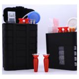 FOCAL POINT PRINTS ScleraMate Scleral Contact Lens Storage Case Travel Kit. Scleral Lens Kit Organizer. Store Saline solution, Contact lens case, Scleral lens inserter and Scleral Lens remover - Retai