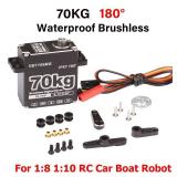 GOTECK 70KG Brushless Digital Servo,High Voltage 14V Metal Gear Waterproof Steering Servo with 25T Servo Horn for 1/8 1/10 RC Crawler Car,Robot,Boat,Truck Robot Parts (GB7109MG-180°) - Retail: $67