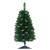 Pre-Lit Artificial Christmas Tree 3Ft, Battery Operated Desktop Xmas Tree with 50 LED 160 Branch Tips Mini Christmas Tree Decoration Indoor Outdoor - Retail: $29