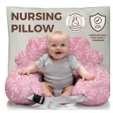 PILLANI Nursing Pillow, Breastfeeding Pillows for Enhanced Safety & Comfort for Mom & Baby, Removable Cotton Cover, Adjustable Waist Strap, Breastfeeding Essentials, Baby Registry Search - Retail: $40