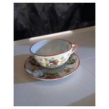 Japanese Hand-Painted Tea Set with Characters