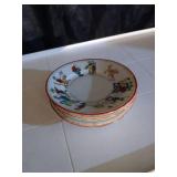 Japanese Hand-Painted Tea Set with Characters