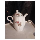 Floral Porcelain Tea Set with Picture Frame