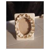 Floral Porcelain Tea Set with Picture Frame