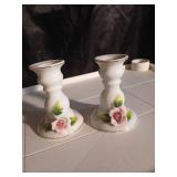 Floral Porcelain Tea Set with Picture Frame