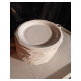 White Restaurant Dinner Plates Set