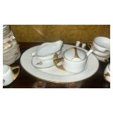 Noritake Fine China Dining Set with Gold Trim