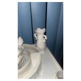 White Ceramic Bird Figurine Display Set