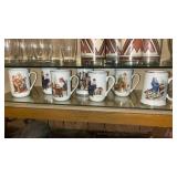 Norman Rockwell Collectible Coffee Mugs Set