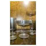 Smoke Gray Glass Stemware Set