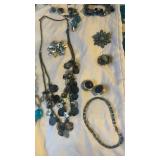 Blue Glass and Crystal Jewelry Collection