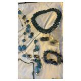 Blue Glass and Crystal Jewelry Collection