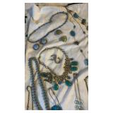 Blue Glass and Crystal Jewelry Collection