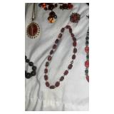 Mid-Century Amber and Carnelian Jewelry Collection