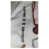 Fashion Jewelry Collection - Red and Amber Beaded Set