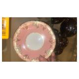 This is a Royal Crown Derby Vine Salmon (Pink) A767 cup and saucer set