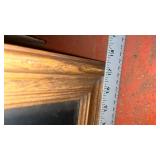 This is a vintage 1985 Anheuser-Busch LA Beer advertising mirror with a chalkboard.