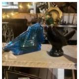 Avon America Schooner decanter.   Avon pheasant aftershave or cologne decanter