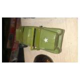 Avon \"Bucking Bronco\" cologne or aftershave bottle.  Army Jeep aftershave decanter. Avon 