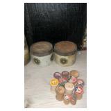 1950s Thread Spool Collection with Daisy Canisters