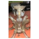 Crystal Glass 5-Light Chandelier with Prisms