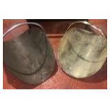 2 antique or vintage brass coal scuttles or log holder.