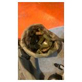 Military Gas Mask with Camouflage Carrier and helmet