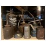 Old Industrial Oil Cans Collection - Golden Rod & Rainoyl
