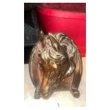 Bronze Horse Head Bookends