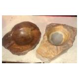 Natural Polished Smoky Quartz Crystal ashtrays