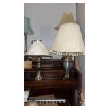 Traditional Table Lamp with Tassel Trim Shade and accent lamp