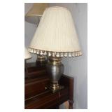 Traditional Table Lamp with Tassel Trim Shade and accent lamp