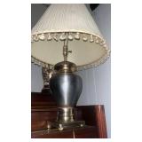 Traditional Table Lamp with Tassel Trim Shade and accent lamp