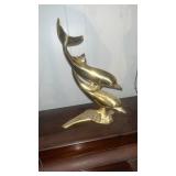 Brass Dolphins Sculpture