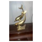 Brass Dolphins Sculpture