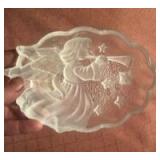 Mikasa Angel Song frosted glass sweet or candy dish.