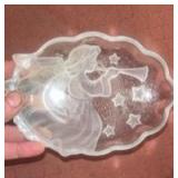 Mikasa Angel Song frosted glass sweet or candy dish.