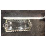 vintage Anchor Hocking clear pressed glass ribbed butter dish bottom,