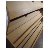 Wooden Display Shelf Unit with Multi-Tiered Design 8 ft long, 3 ft tall