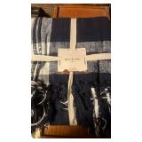 Place & Time Unplug Navy Plaid Throw Blanket