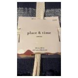 Place & Time Unplug Navy Plaid Throw Blanket
