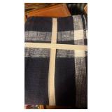 Place & Time Unplug Navy Plaid Throw Blanket