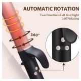 MQUPIN Rotating Curling Iron 1 1/4 inch Professional Automatic Wave Hair Curling Wand for Women, Dual Ceramic Voltage Fast Heating Hair Curlers for All Hair (1.25 INCH, Rose Gold) - Retail: $15