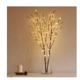 Hairui Lighted Brown Branches Battery Operated with Timer 30IN 100 LED Fairy Lights, Willow Branch Lights for Home Bedroom Fireplace Christmas Holiday Decoration Indoor Outdoor Use (Vase Excluded) - R