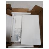 Solrot Small White Floating Shelves for Wall Decor, Wall Mounted Wood Shelf for Bedroom, Living Room, Bathroom, Kitchen, Nursery, Display Picture Ledge Shelf with Lip Set of 2-8 Inches, White - Retail