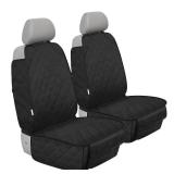 ALLANSING Heavy Duty Front Seat Cover with Side Flaps - Waterproof Secure Fit Captain Seat Protector for Dogs & Humans, Protects from Dirt, Fur, Scratches, Fits Cars, SUVs, Trucks, Minivans(2-Pack) - 